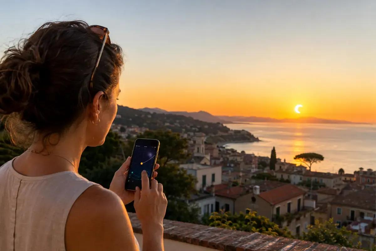Eclissi solare del 12 agosto 2026: le app per trovare il posto migliore da cui osservarla