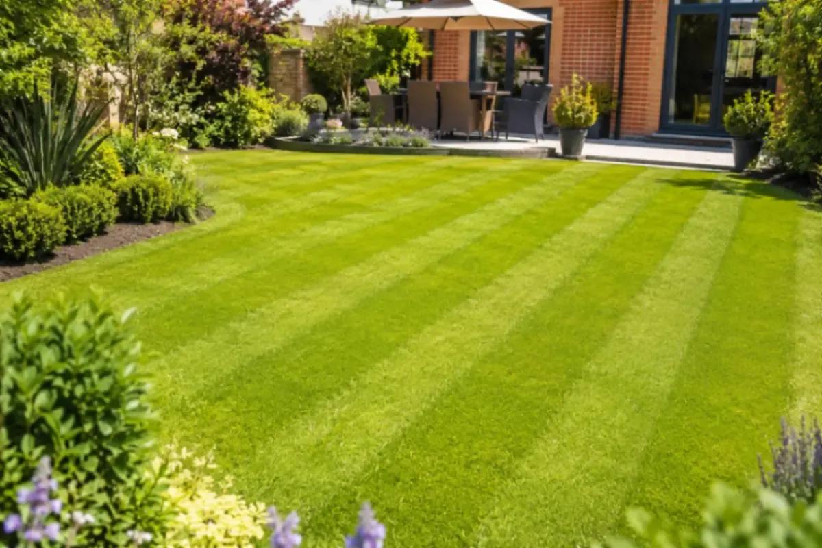 Prato a strisce come nei campi da calcio: il taglio che cambia il giardino