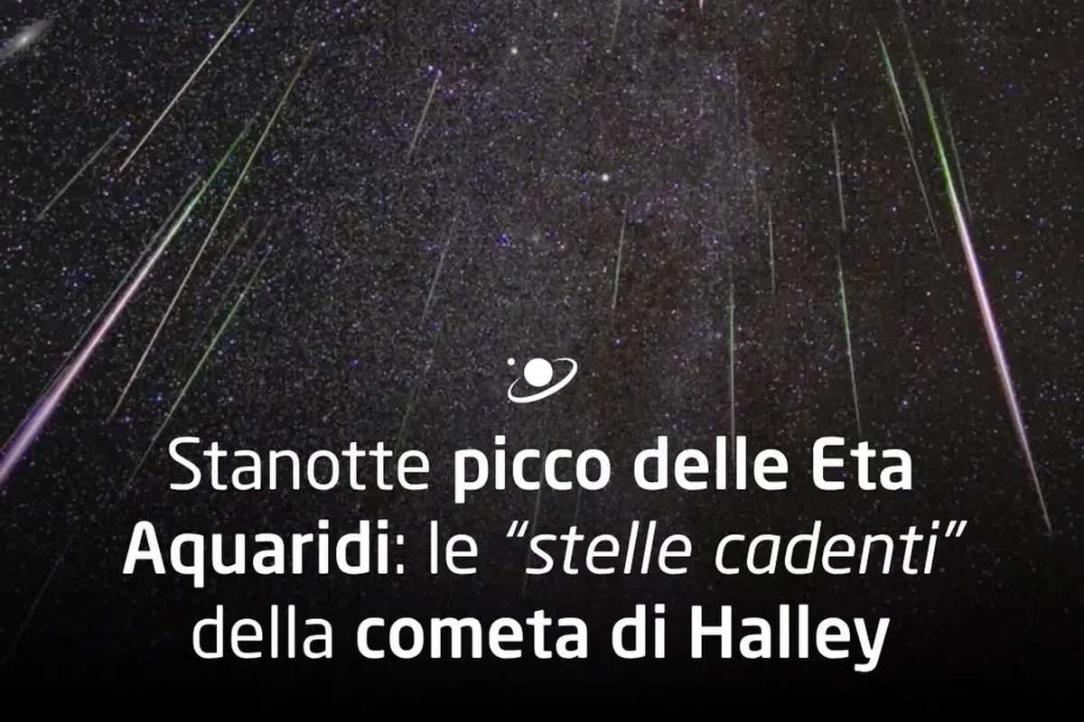 Stelle cadenti stanotte in Italia: arrivano le Eta Aquaridi, figlie della cometa di Halley